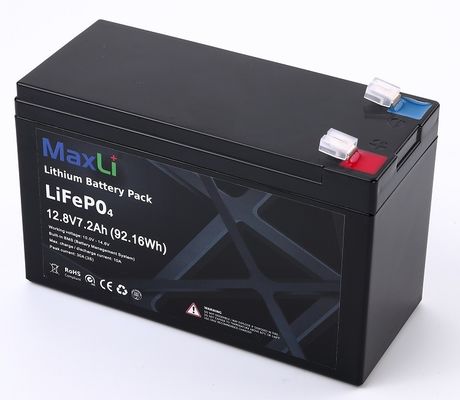 Перезаряжаемые 12 батарея лития Lifepo4 вольта 7.2AH